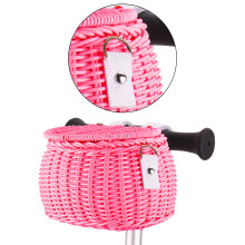Waterproofs Plastic Wovens Bikes Basket Kids Bicycles-dark pink