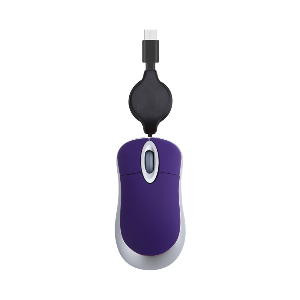 Retractable Mouse For Kids Children 1000Dpi Optical- Purple 7704000157797