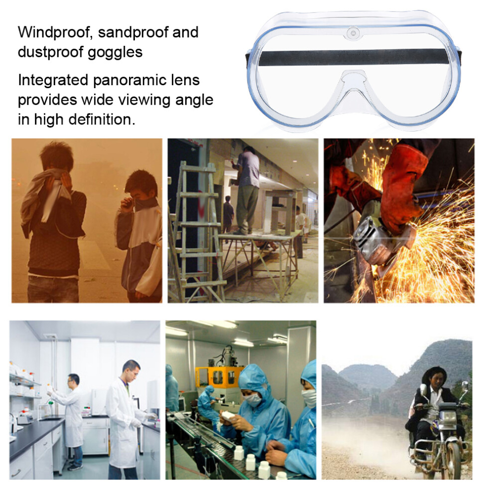 1Pc Windproof Dustproof Anti Fog Silicone Safety Goggles For Eyes Protection 5051362316327