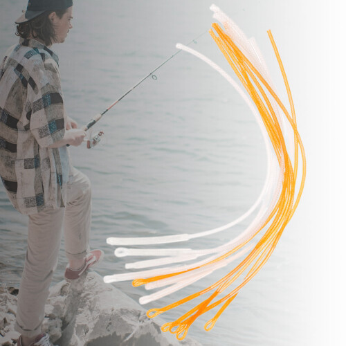 10Pcs Braided Loop Connectors Fly Fishing Loop Line-White 30LB 2