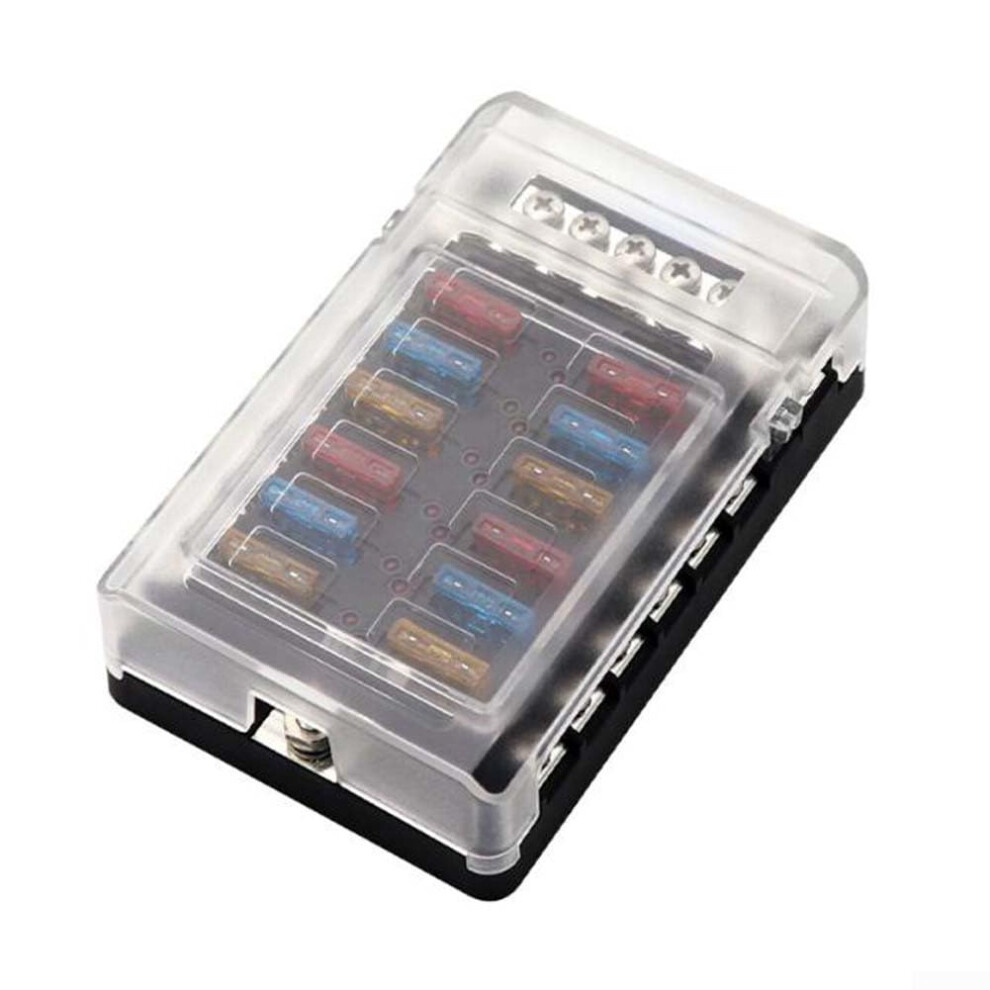 12V Heavy Duty Fuse Block With Led Indicator For Easy Identification Of Blown Fuses In Various Vehicles Red/Light 9105992132966