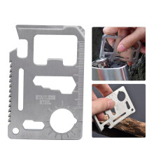 10 Stück Hochkohlenstoffstahl Silbergrau Mehrzweck-Camping-Kartenwerkzeug 7x4,5 cm