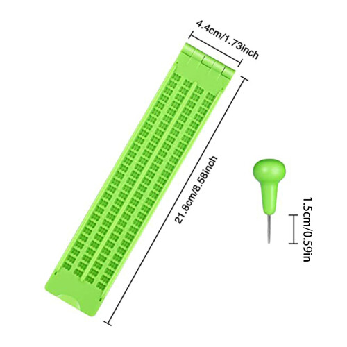4 Lines 28 Cell Braille Slates Braille Writing Slates Plastic 1
