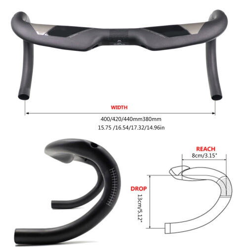 Carbon Drop Handlebars Carbon Handlebars Bike Drop Bar-380mm 2