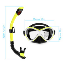 Kinder Schwimmbrille & Trockene Schnorchel-Set, Antibeschlag, Verstellbar, 15x7,5cm