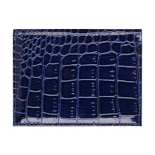 Modern PU Leather Card Wallet Lightweight Pocket- Deep blue