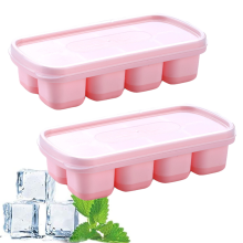 Formas de gelo de silicone com certificação LFGB, multiuso, com fácil remoção, tampa removível para manter o frescor e design empilhável para