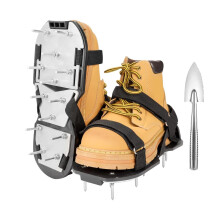 Adjustable Lawn Aerator Shoes Aerating Shoe With Metal Shovel For Soil Oxygenation And Gardening Maintenance