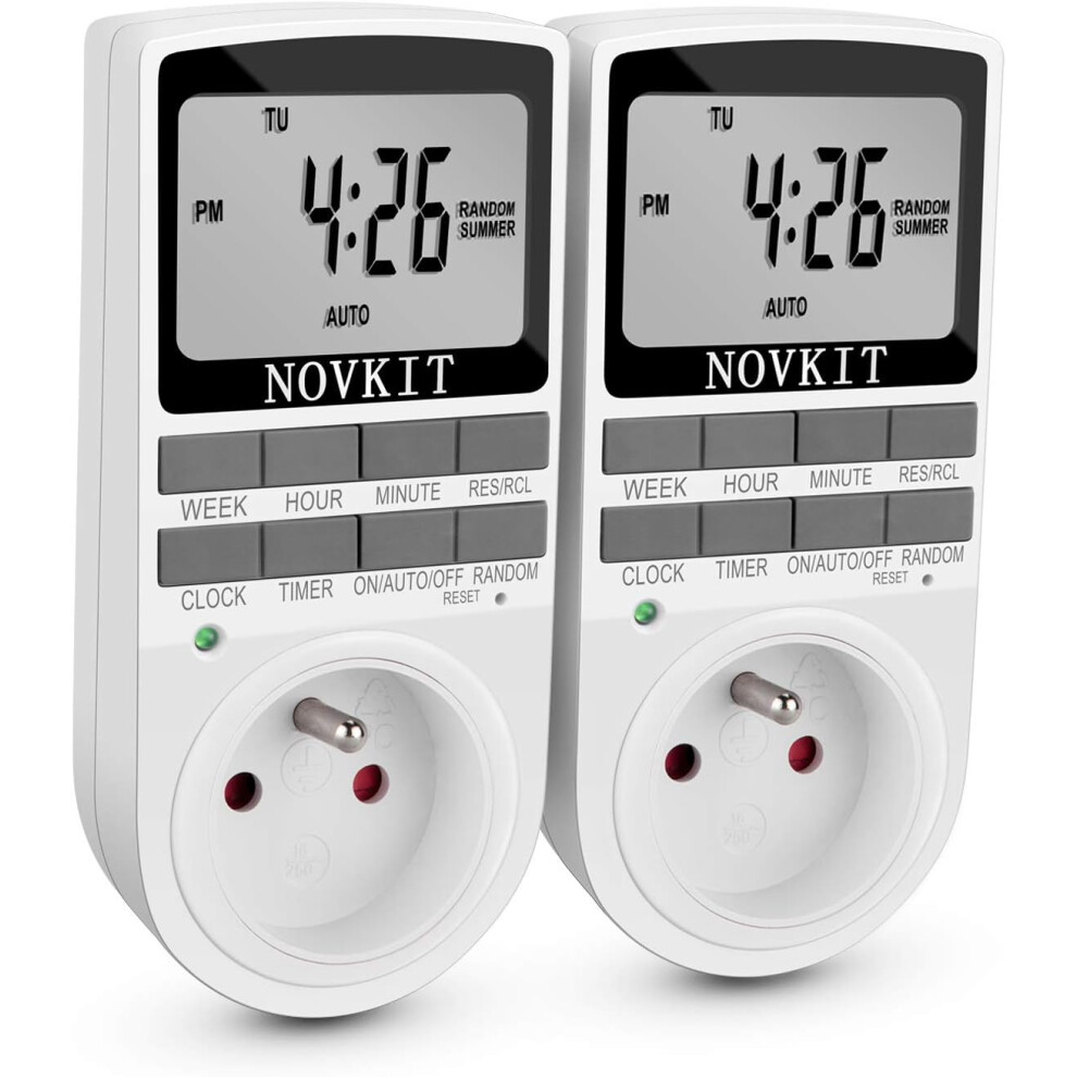 Digital Timer Outlet, Programmable Timer With Large Lcd Display For Energy Saving, Compatible With Lamps, Aquarium, Terrarium, String Lights 9153484498984