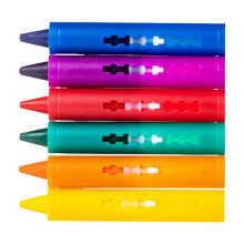 6Pcs Washable Crayons For Kids Easy To Grip Colorful Crayon Pen