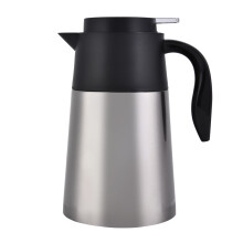 Isolert varm drikkedispenser med trykknapplokk, dobbeltvegget isolasjon i rustfritt stål termokanne for kaffe, te og varmholding, vakuum