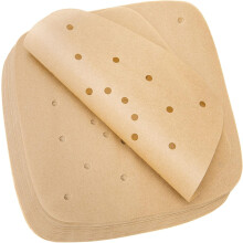 Gesunde und sichere Airfryer-Einlagen, hitzebeständig, antihaftbeschichtet, 21,6 cm x 21,6 cm, leicht zu reinigen, aus lebensmittelechtem Zellstoff,