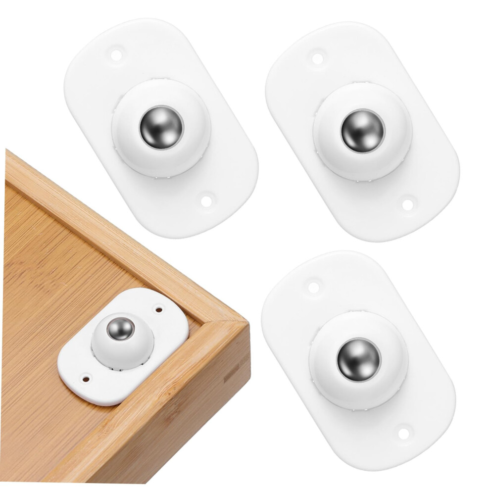 4Pcs Mini Self-Adhesive Caster Wheels Stainless Steel Swivel Rollers For Furniture Kitchen Appliances Trash Bins Compact Sticky Wheels 9339159280720
