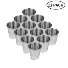 Copos de dose em aço inoxidável, aço inoxidável 304 de qualidade alimentar, ecológicos, material de alta qualidade, design compacto e portátil,