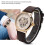 FORSINING Men's Elegant Semi Automatic Mechanical Watch White Pattern Gold Case 7