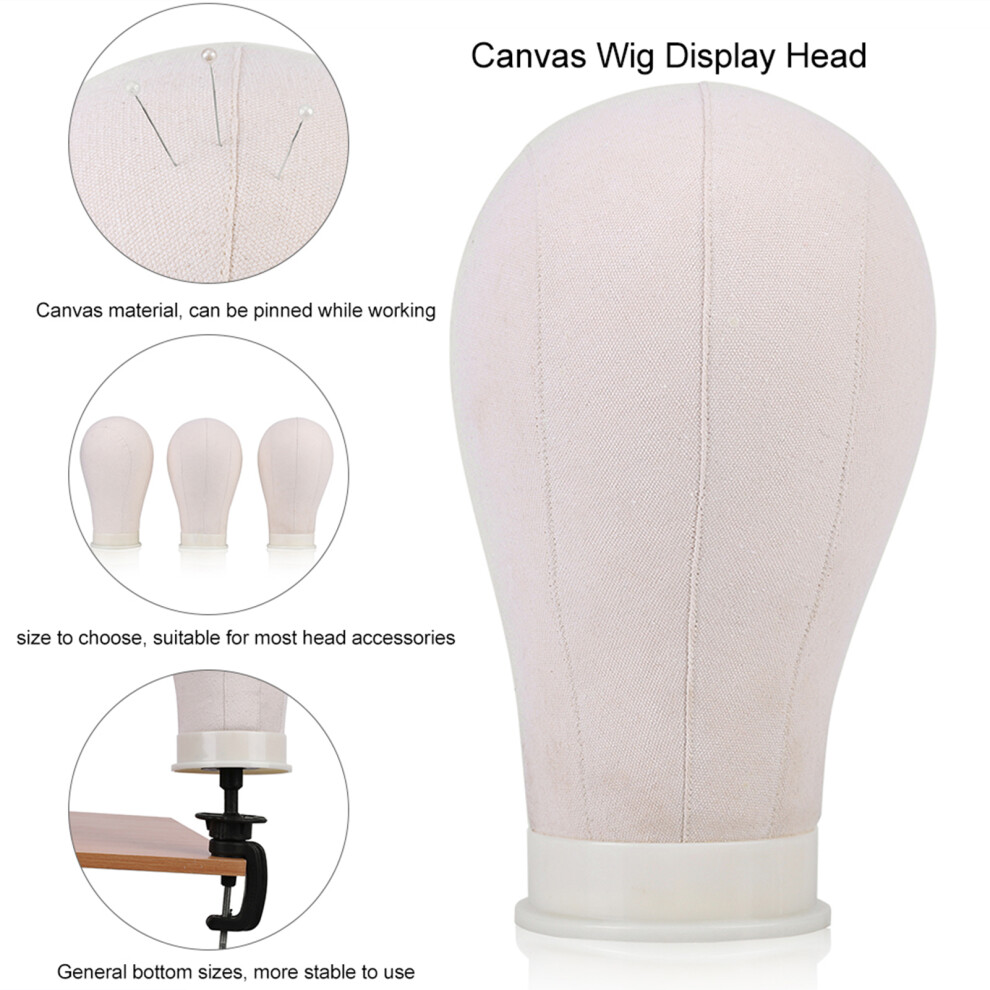 23inch Canvas Head Mannequin Head for Hat Display Model Making & Wigs
