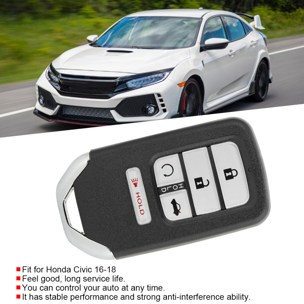 4 Button Car Remote Key 433Mhz For Honda Civic 16-18 Kr5v2x 7891362320645