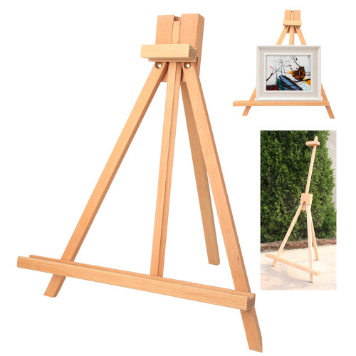 Durable Beech Easel for Desktop Display - Ideal for Photos & Mini Art