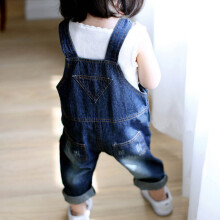 Kinder Denim-Overall mit verstellbaren Trägern, Frühlings-Kinder-Jumpsuit, 110 cm