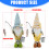 Handgemaakte Visserijkabouters Decoraties Elf-Goud 4