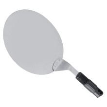 Stainless Steel Pizza Peel Round Shovel 25.3cm Black Handle