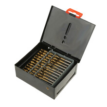 60Pcs High Speed Steel Twist Drill Bits Set, Titanium Coated, 1-5.79mm