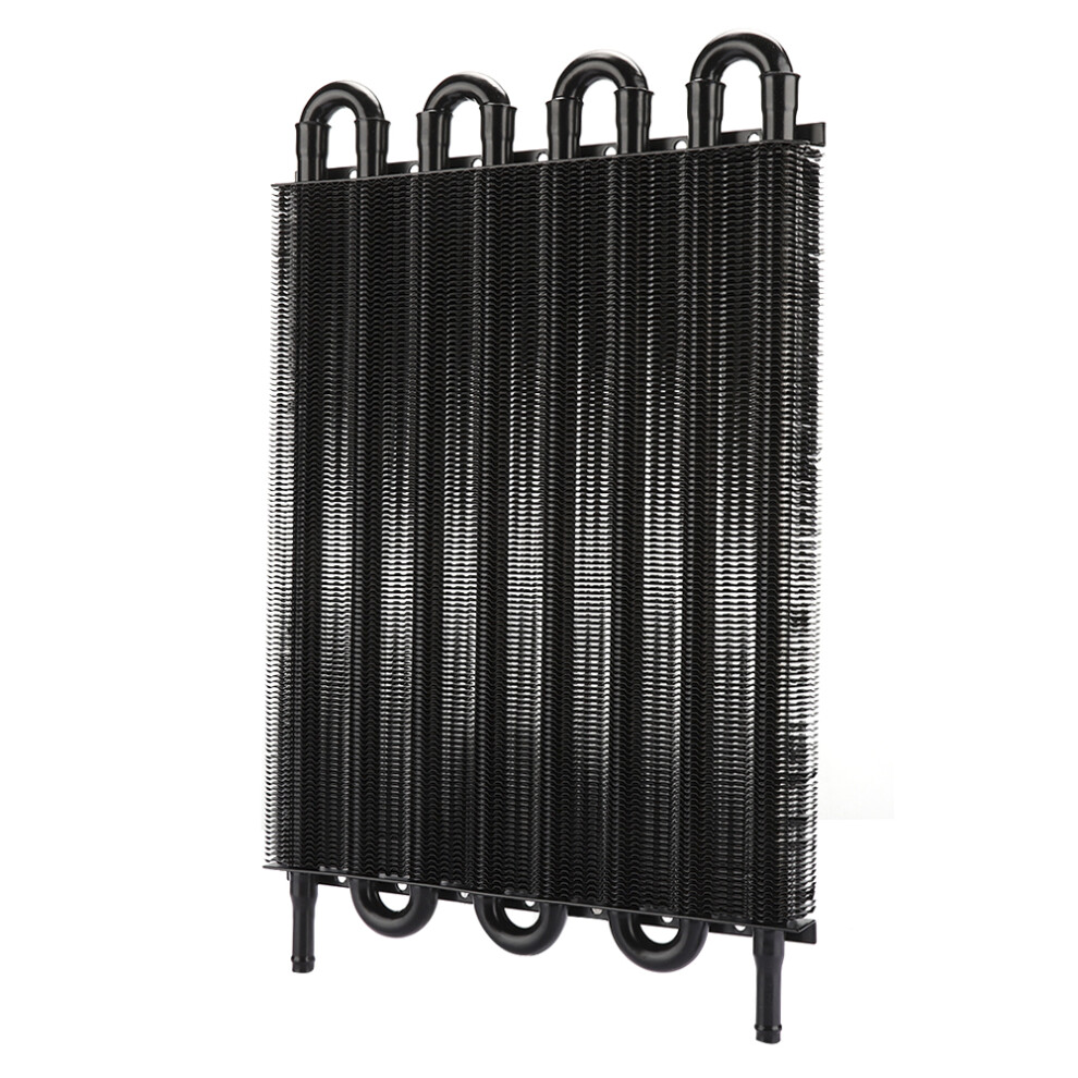 Universal 8 Row Aluminum Transmission Cooler Radiator For Auto, Black 7611362323893