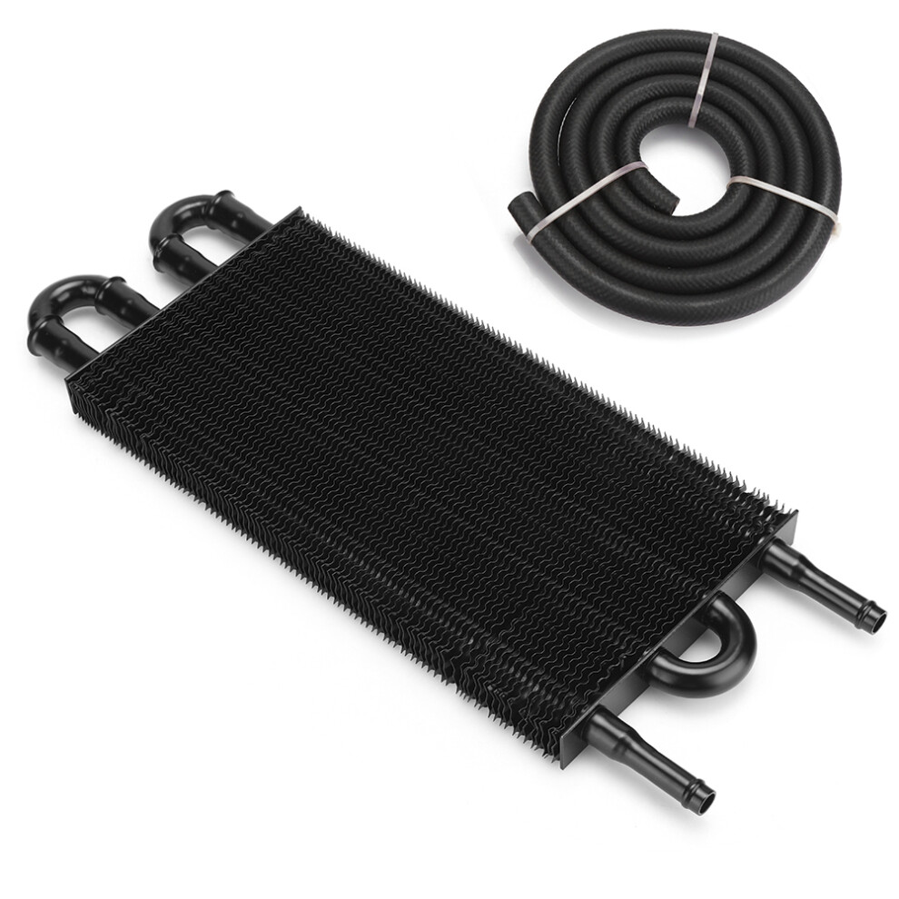 4 Row Car Transmission Oil Cooler Radiator Universal Part Black 7891362323875
