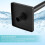 Modern Square Shower Arm Cover Plate Compatibility-Black 7