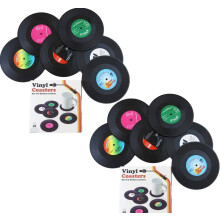 Vinylové tácky v retro stylu, unikátní savé tácky pod nápoje Dr.Jieer pro jakýkoli šálek
