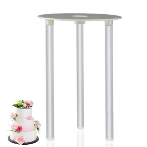 Cake Separator Plates, Reusable Cake Tier Supports with Durable Plastic Build, Multi Layer Cake Support System for Sturdy and Stable Stacking, Easy to