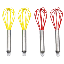 Stilvoller Silikon-Schneebesen, kratzfeste Beschichtung, Edelstahlkern für unübertroffene Langlebigkeit, hitzebeständig, ergonomisches Design,