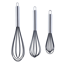 Silikon-Schneebesen-Set für kratzfreies Kochen, vielseitiges Küchenutensil, robuste und langlebige hitzebeständige Antihaft-Schneebesen, sicheres,