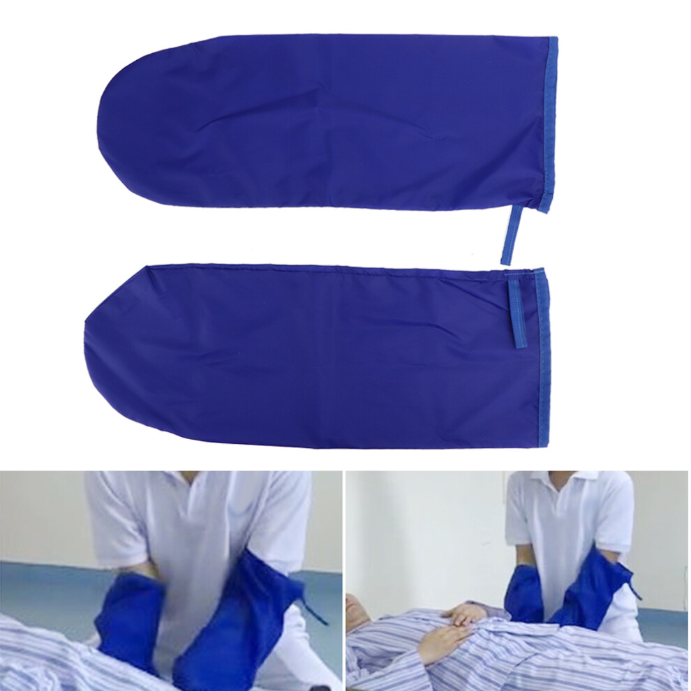 Blue Disabled Patient Transfer Gloves Bedside Lift Gloves For Elderly Care