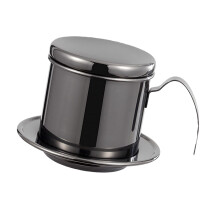 Tragbarer Kaffeetropfer mit 304-Edelstahlgewebe,-Schwarz