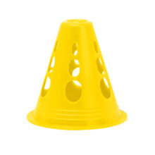 10 Pack Agility Sports Cones with Windproof Hole-Yellow