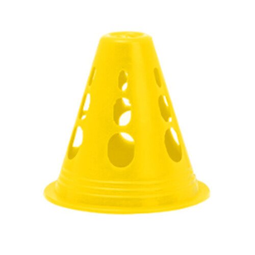 10 Pack Agility Sports Cones with Windproof Hole-Yellow