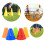 10 Pack Agility Sports Cones with Windproof Hole-Yellow 3