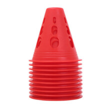 10Pcs Colorful Agility Marker Cones Roller Skating Practice-Red