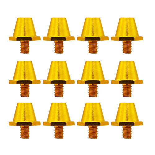 12Pcs Aluminium Replacement Football Studs,-Gold 11mm