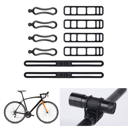 Bicycles Silicones Strap Mount Strap, Elastics Flashlight-Set 2 2