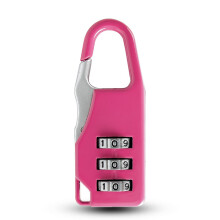 Mini 3 Digit Code Number Password Lock Combination-Hot Pink