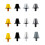 12Pcs Aluminium Replacement Studs, Replacement-silver gray 13mm 3