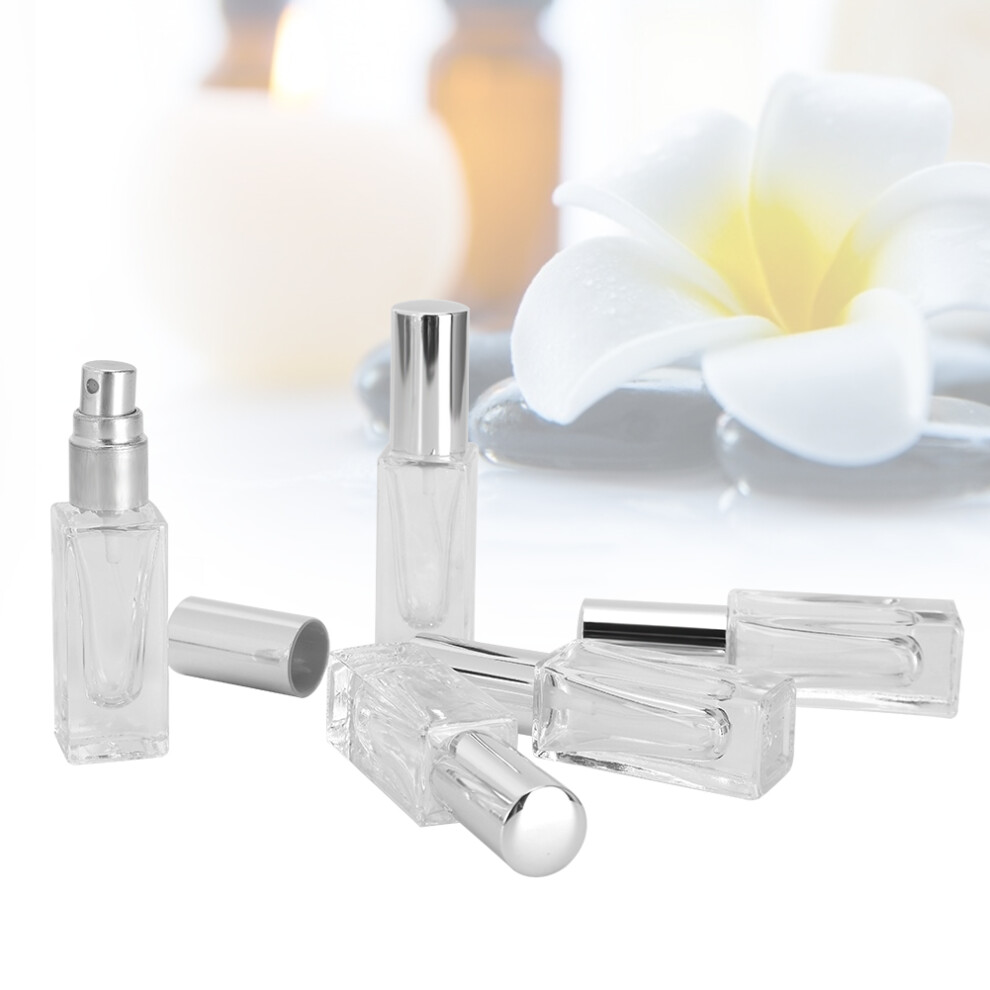 Silver 5Ml/6Ml Glass Perfume Atomizer Spray Bottle Refillable Travel Head