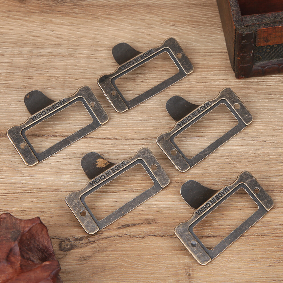 6Pcs Bronze Label Pull Handles With Frame And File Card Holders For Cabinets 4211362328343