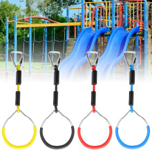 4PC Kids Colorful Gymnastic Rings and Climbing Rope Set for Play & Exercise