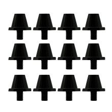 12Pcs Aluminium Replacement Studs, Replacement Boot-Black 11mm
