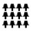 12Pcs Aluminium Replacement Studs, Replacement Boot-Black 11mm 1