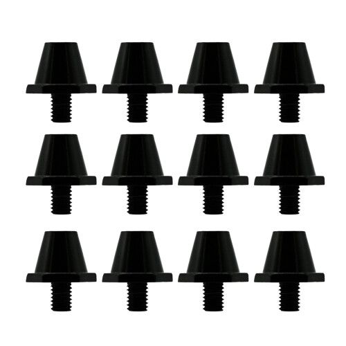 12Pcs Aluminium Replacement Studs, Replacement Boot-Black 11mm