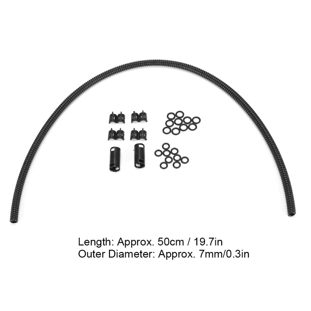 50Cm Universal Abs Windshield Washer Sprayer Hose Corrugated Tube Kit 3761362329471